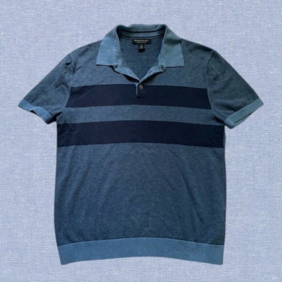 🛎️ 5/$20 Men’s Banana Republic Chest Block Striped Sweater Polo Size S - Picture 1 of 7
